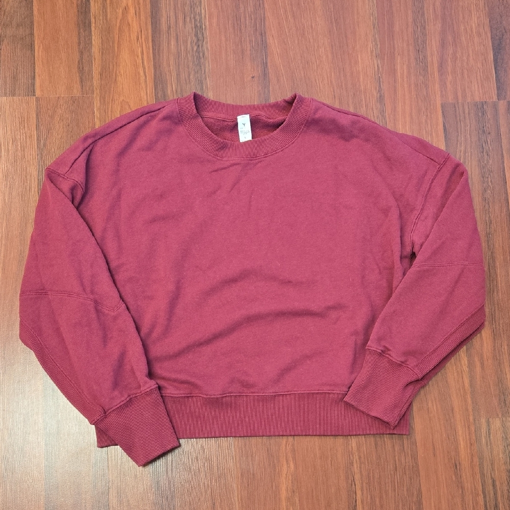 Yogalicious Maroon Crewneck Sweater Size Large